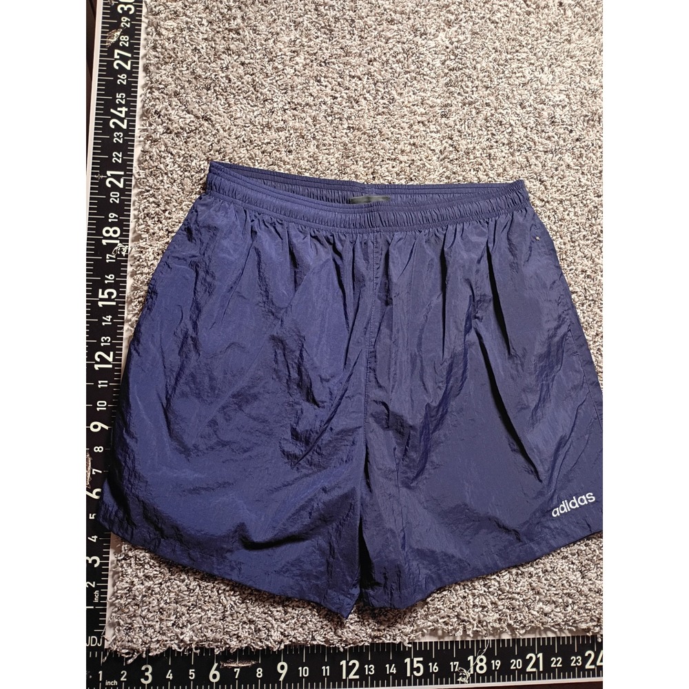 Vintage Adidas Navy Blue Nylon Running Shorts Mens XL Mesh Liner RN 88387